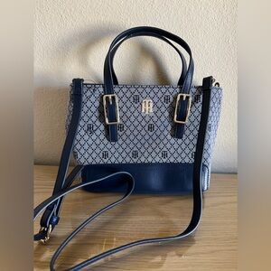 Tommy Hilfiger Navy Blue and White Tote Bag and Crossbody NWT